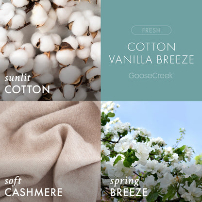 Cotton Vanilla Breeze Odor Eliminating 3-Wick Candle